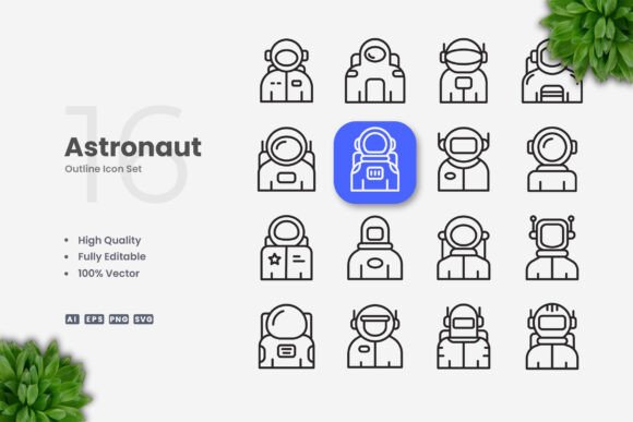 Astronaut Icons: A Versatile Design Resource for Modern Projects