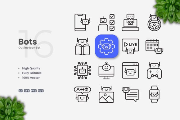 Bots Icons: Simple, Clean, and Versatile