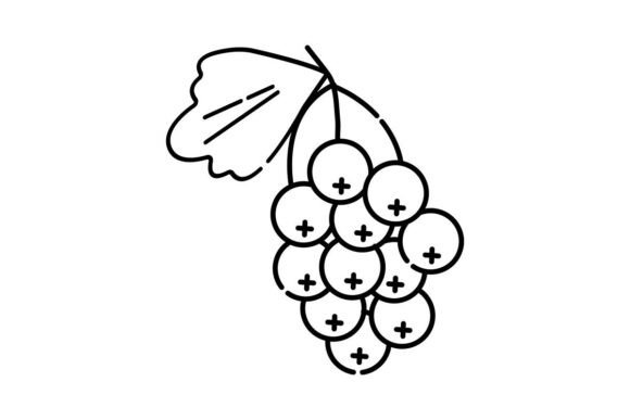 Bunch of Currants Simple Black Line Icon: A Versatile Design Element for Organic and Culinary Projects