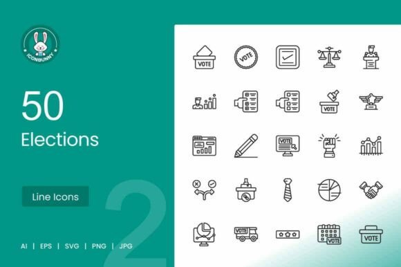 Elections Line Icons