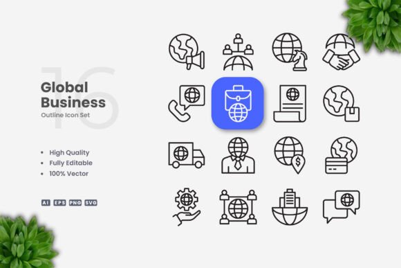 Global Business Icons: Strategic Design for Modern Communication