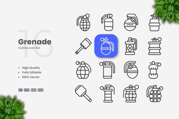 Grenade Icons: Simple, Clean Design for Every Project