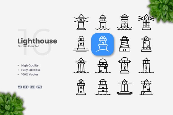 Lighthouse Icons: A Versatile and Professional Design Resource