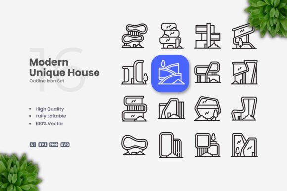 Modern Unique House Icons