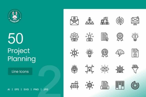 Project Planning Line Icons: A Designer’s Essential Tool