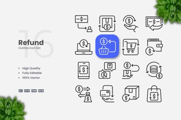 Refund Outline Icons: A Versatile Design Solution for Modern Creatives